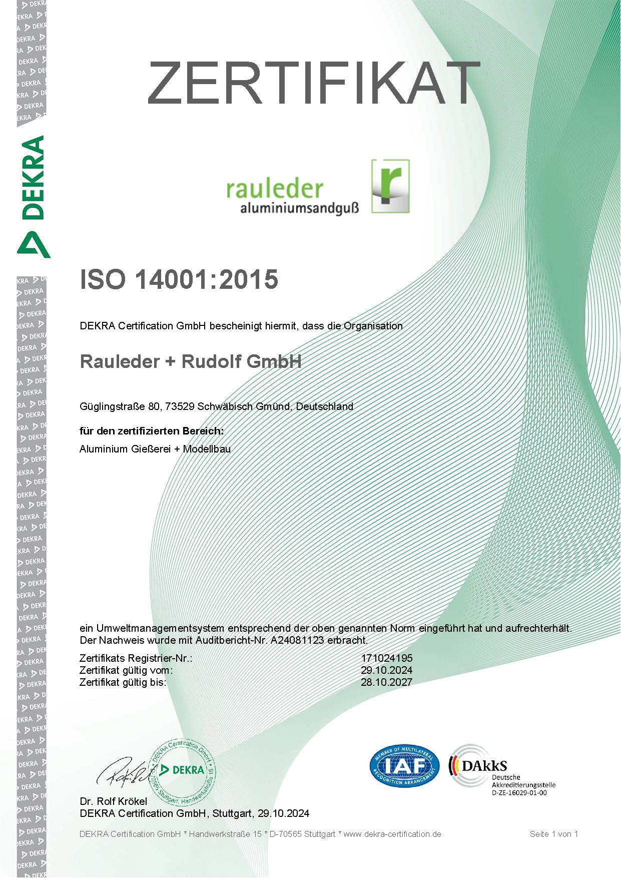 Vorschaubild Zertifikat ISO 14001:2015